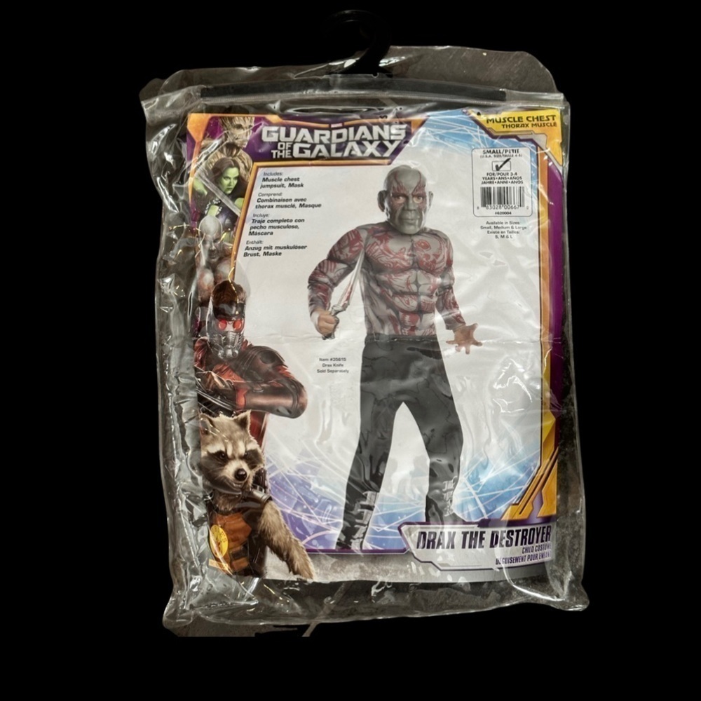 GUARDIANS of the GALAXY Drew the Destroyer Halloween Costume Kids Small 3-4 yrs.
